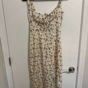 SHEIN Cream Maxi Sundress with Spaghetti Straps